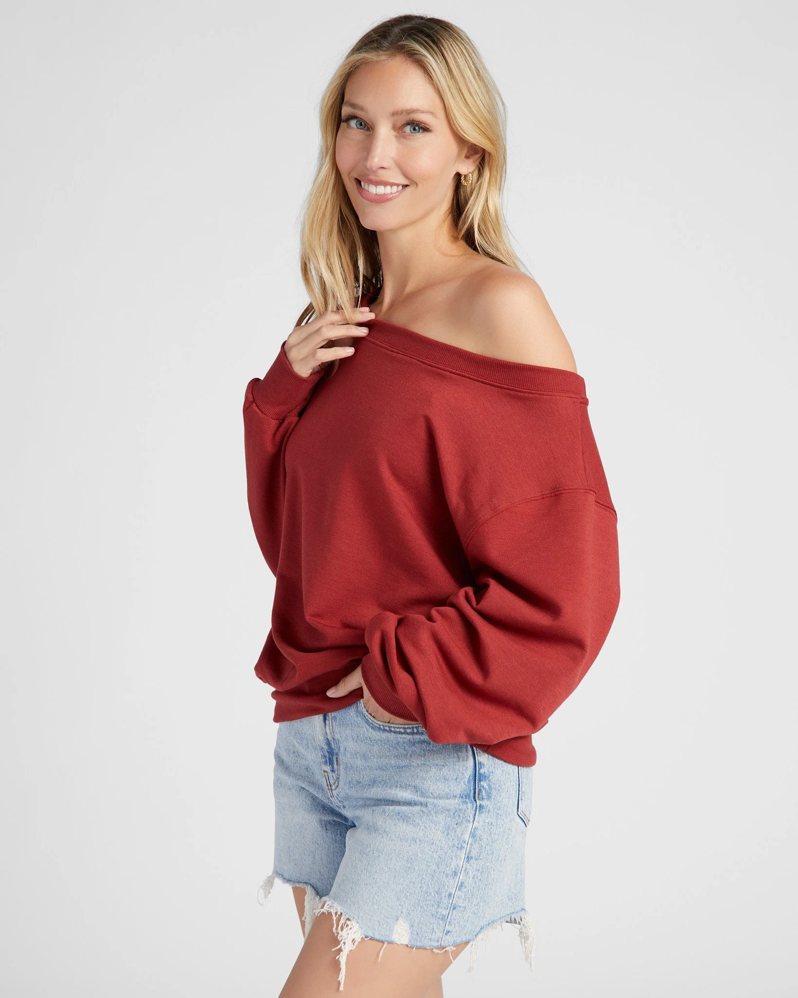 Brooksville One Shoulder Sweatshirt - Image 15
