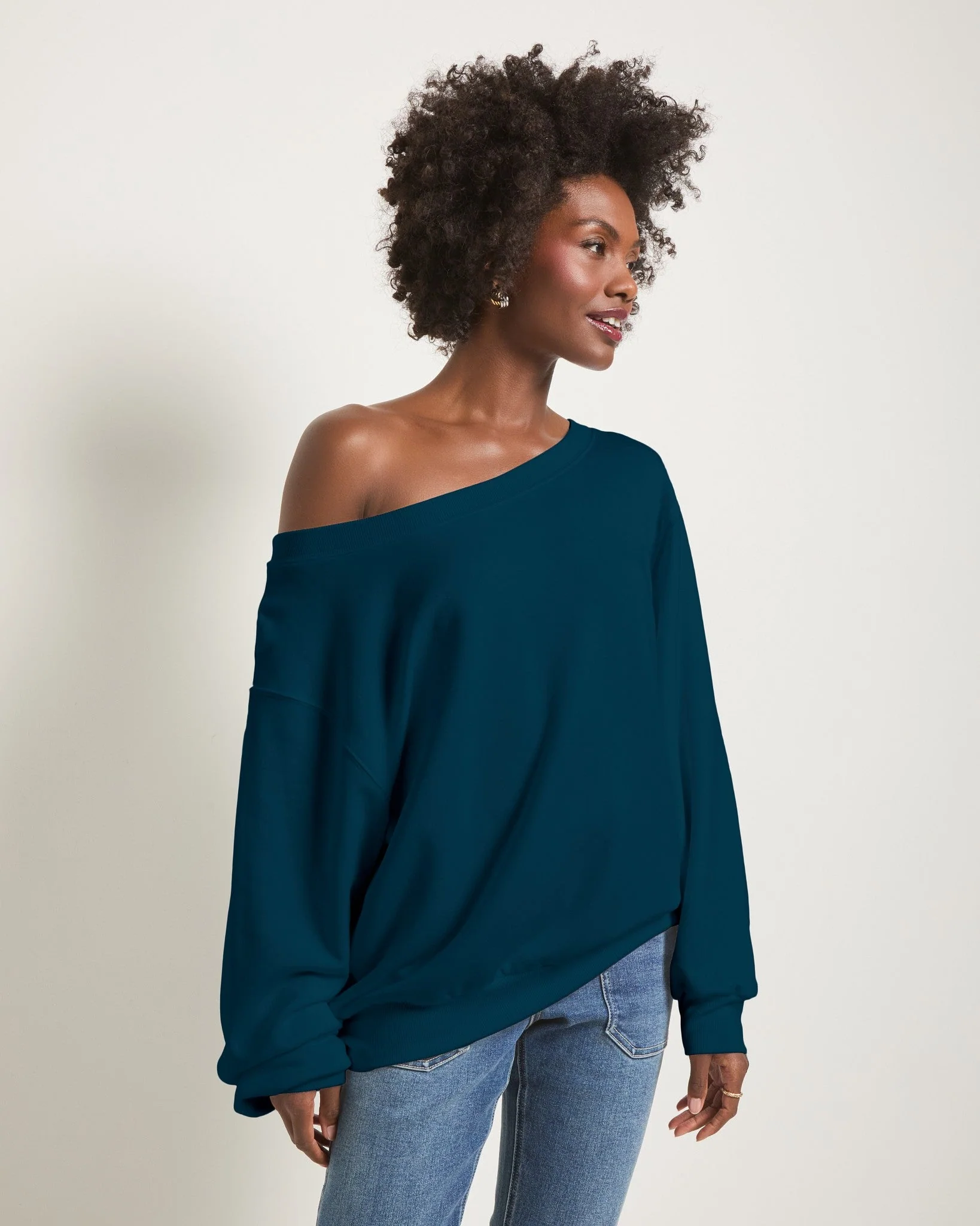 Brooksville One Shoulder Sweatshirt - Image 33