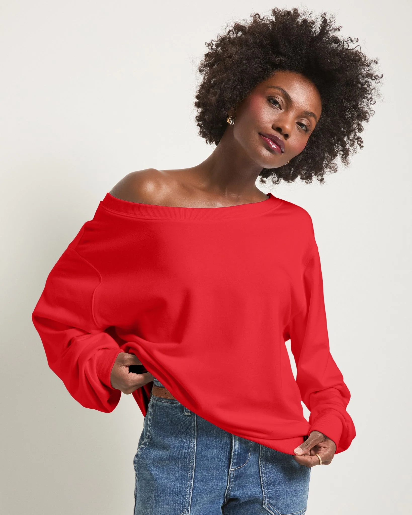 Brooksville One Shoulder Sweatshirt - Image 37