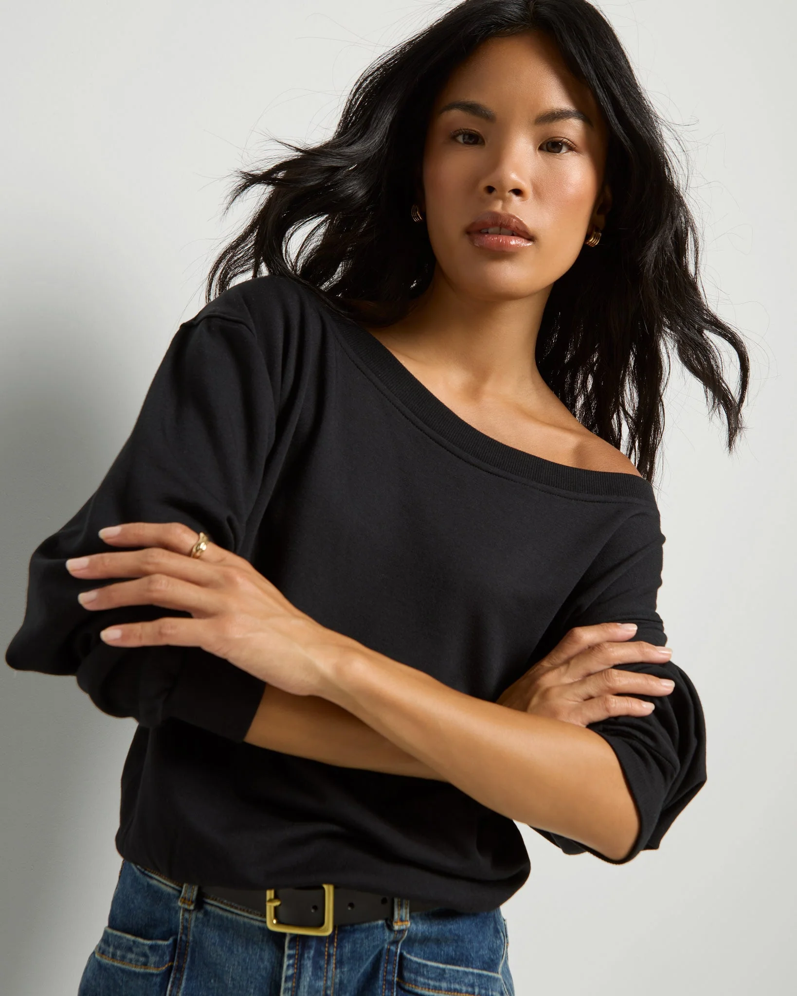Brooksville One Shoulder Sweatshirt - Image 4