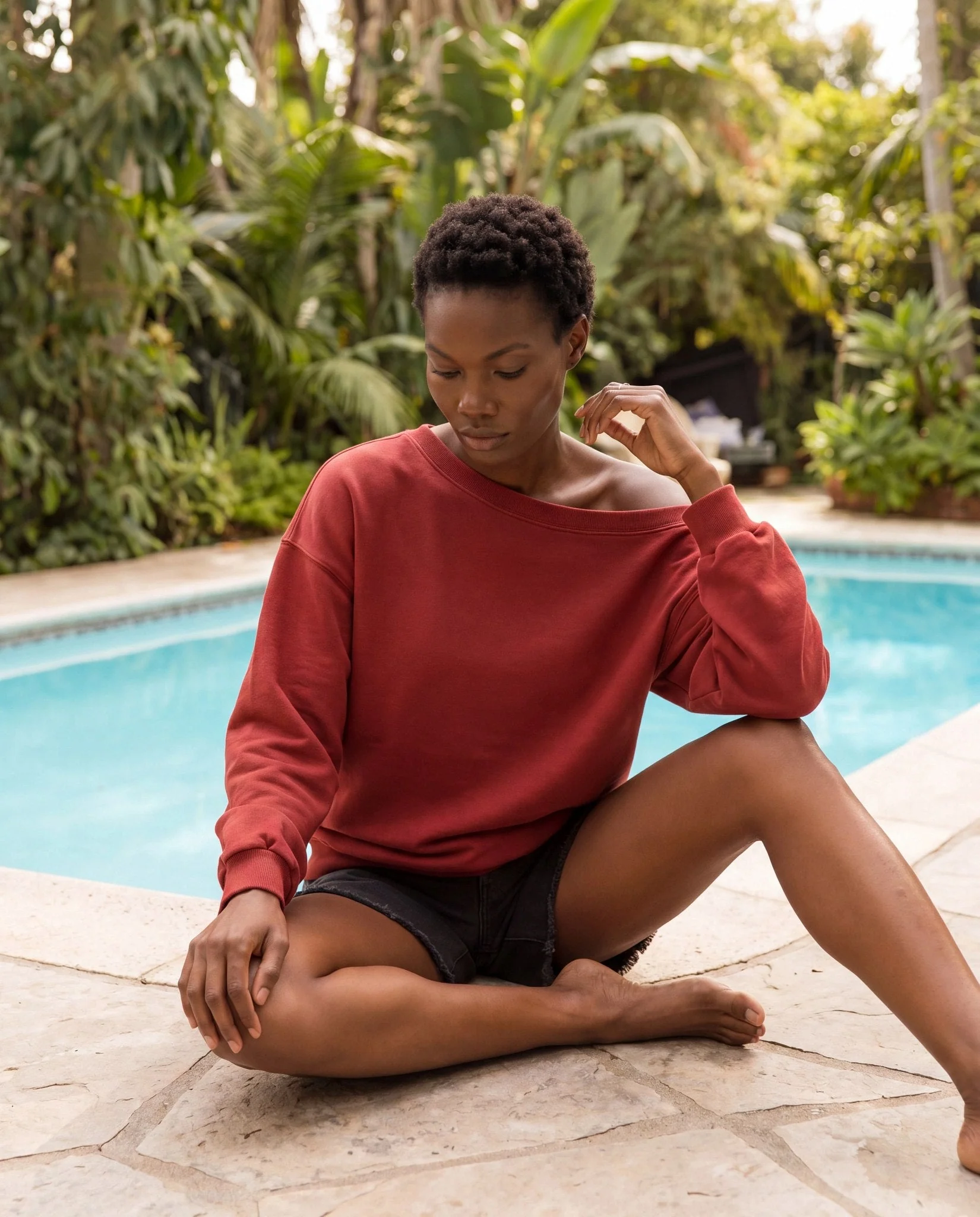 Brooksville One Shoulder Sweatshirt - Image 6