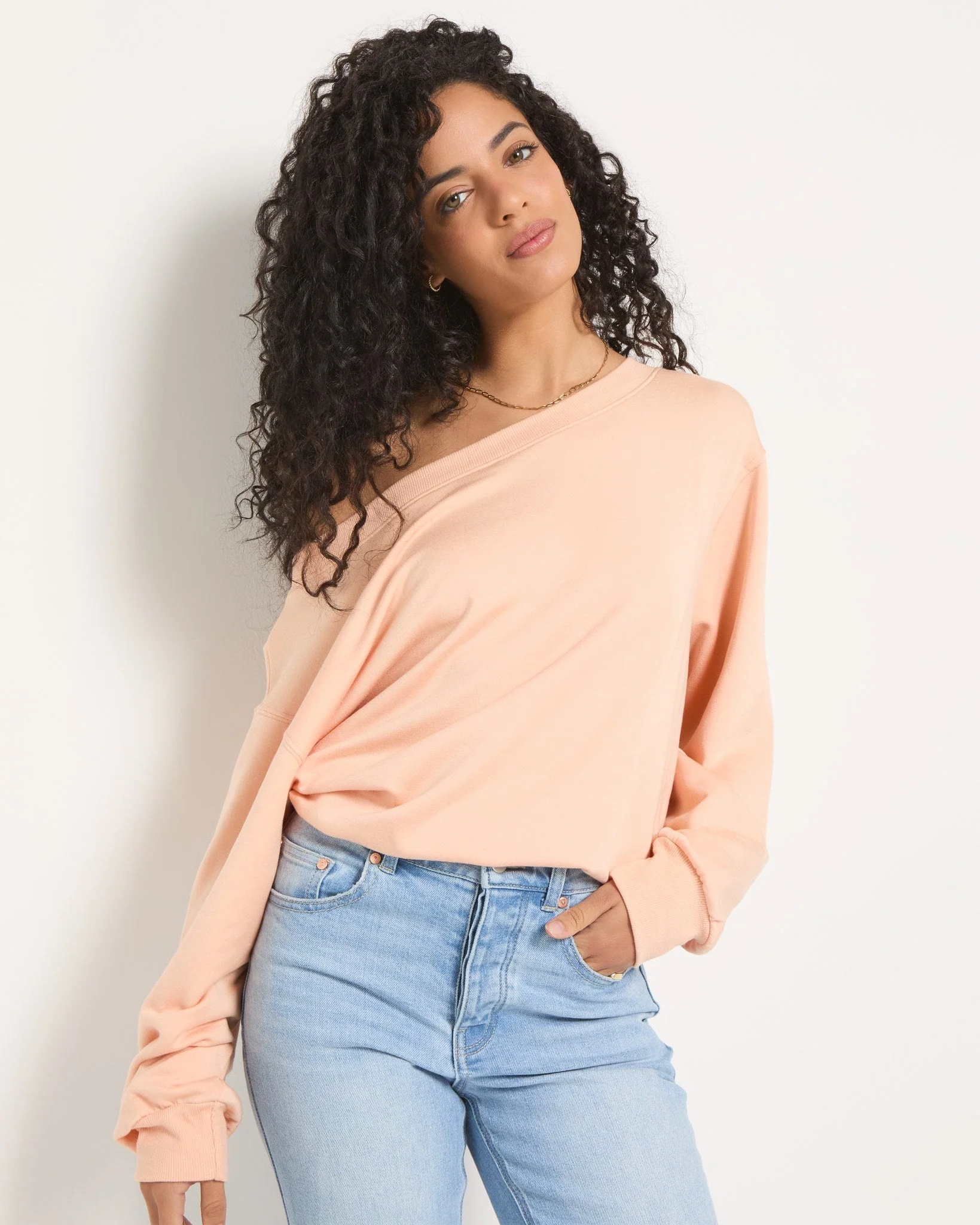 Brooksville One Shoulder Sweatshirt - Image 63