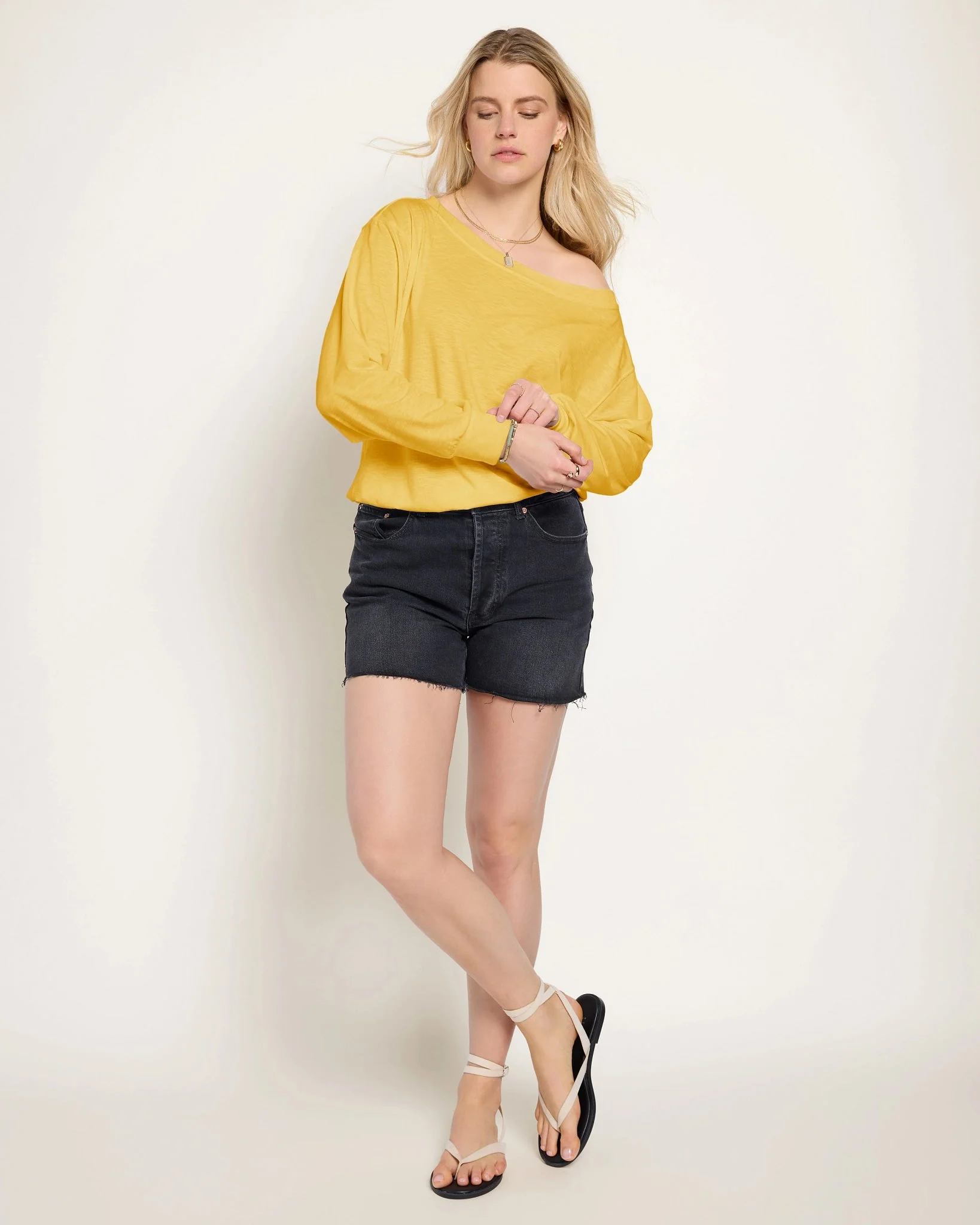 Brooksville Slub Off the Shoulder Top - Image 16