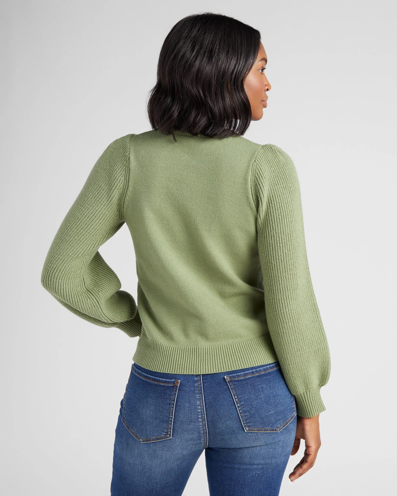 Pacific Puff Shoulder Crew Neck Sweater - Image 10