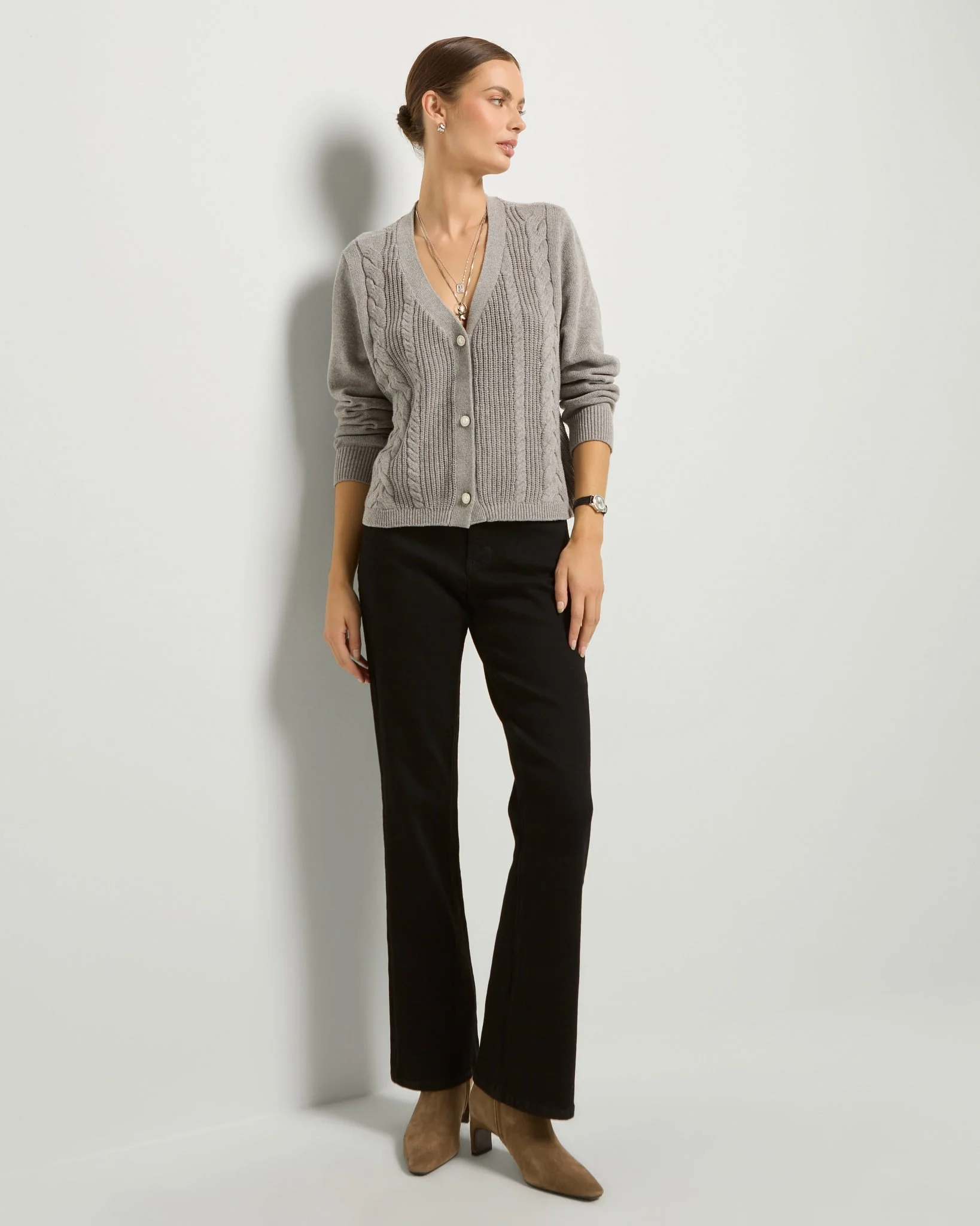 Amethyst Cable Cardigan - Image 4