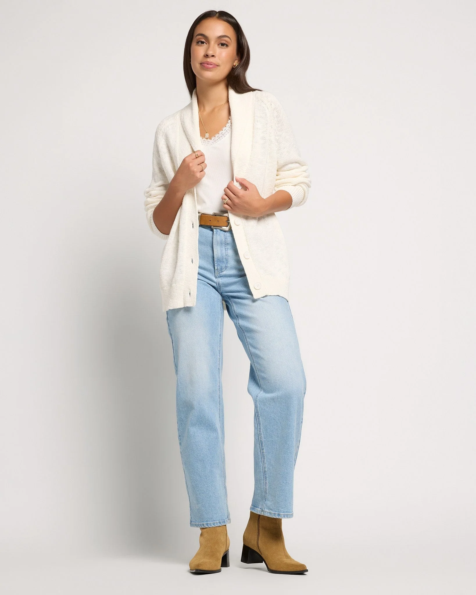Aura Shawl Collar Cardigan - Image 8