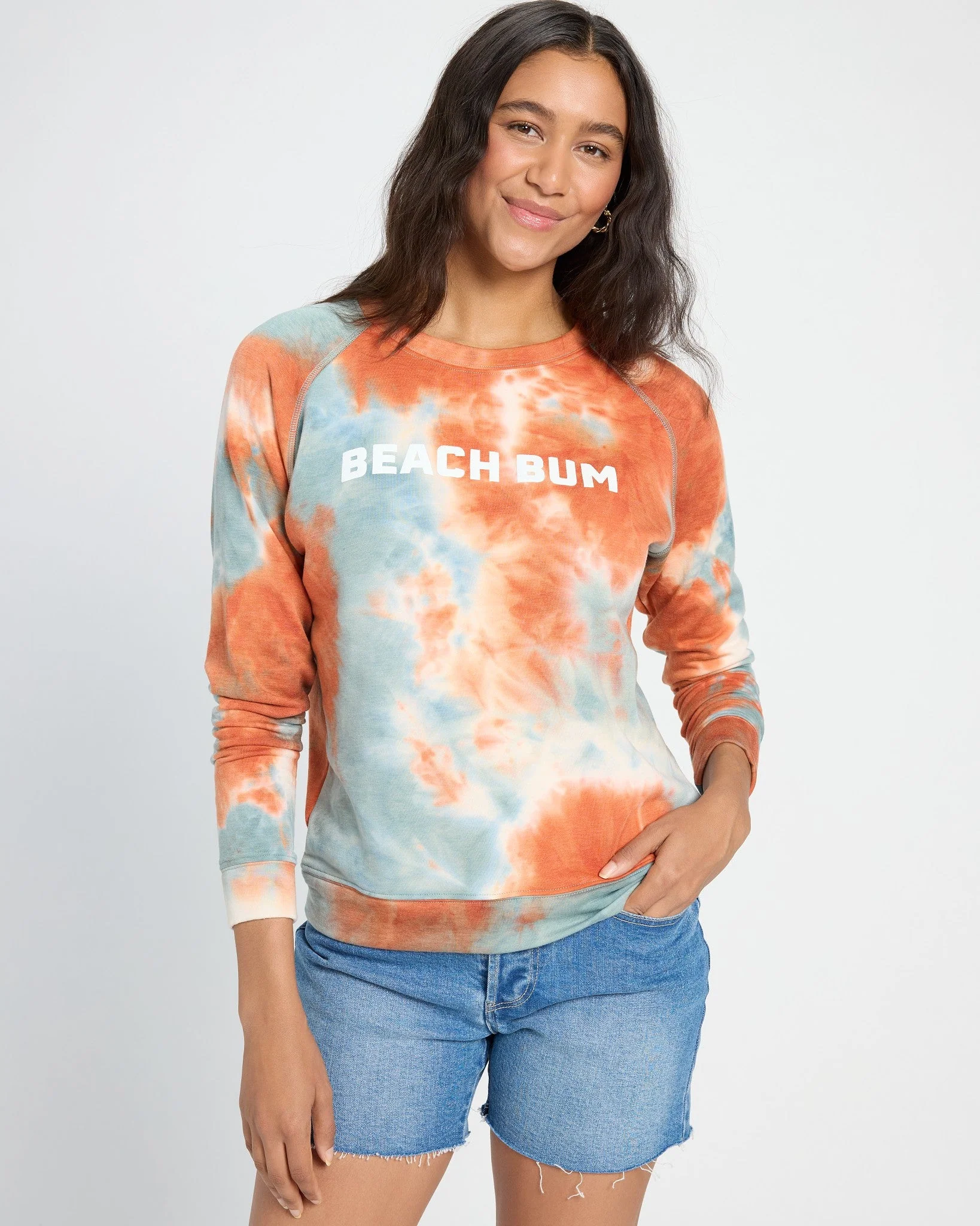 Tie Dye "Beach Bum" Graphic Pullover - Image 6