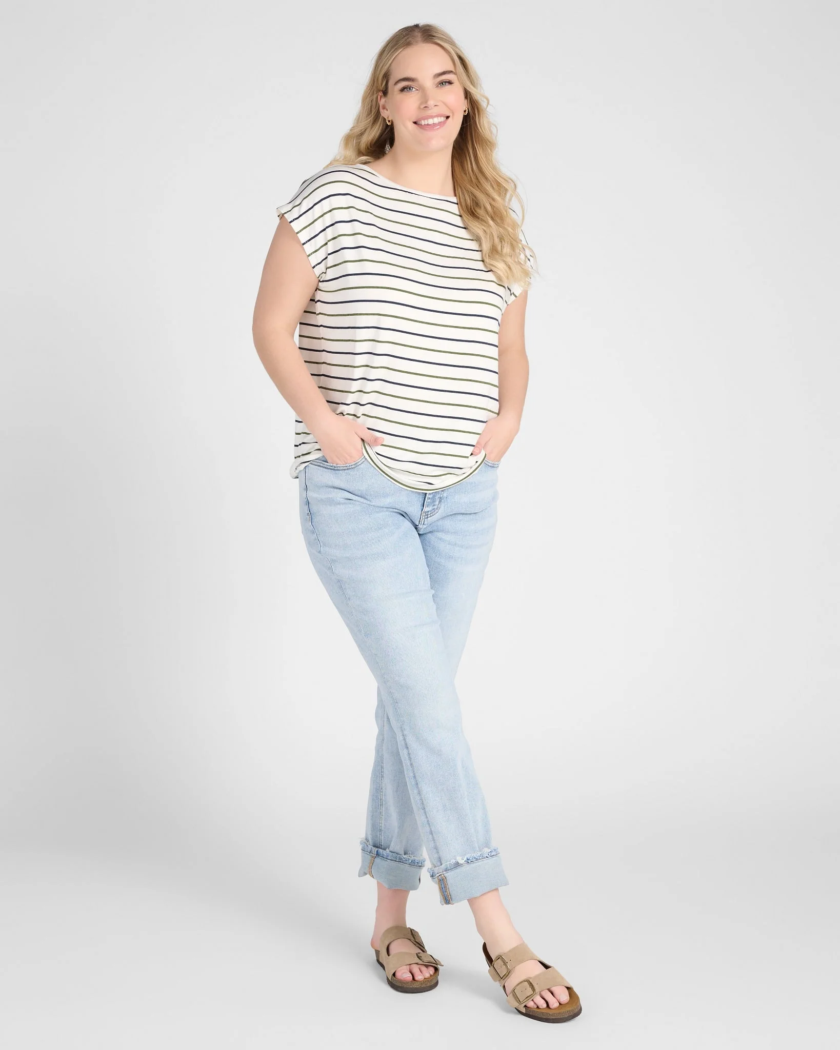 Plus Size Brentwood Striped Tee - Image 12