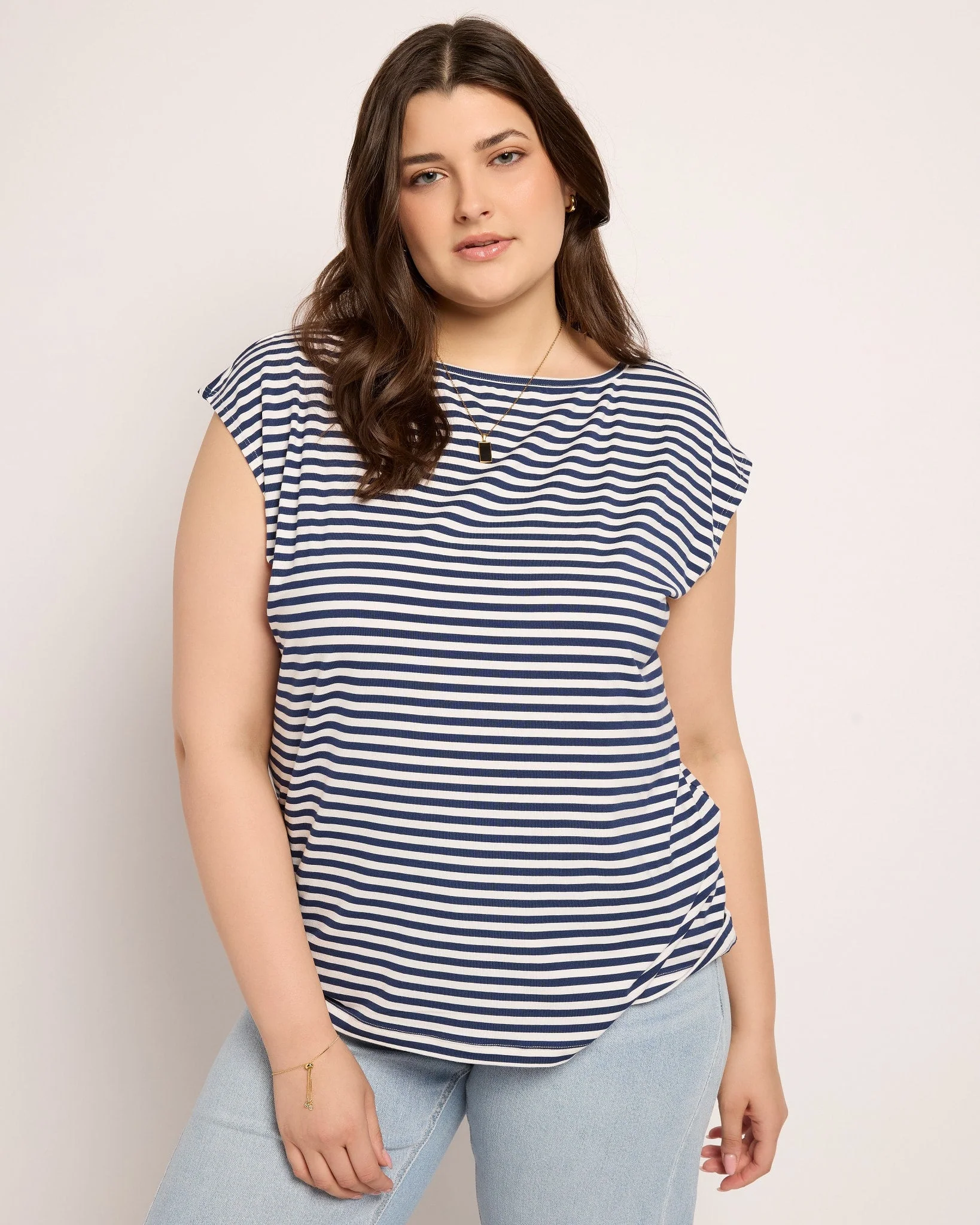 Plus Size Brentwood Striped Tee - Image 16