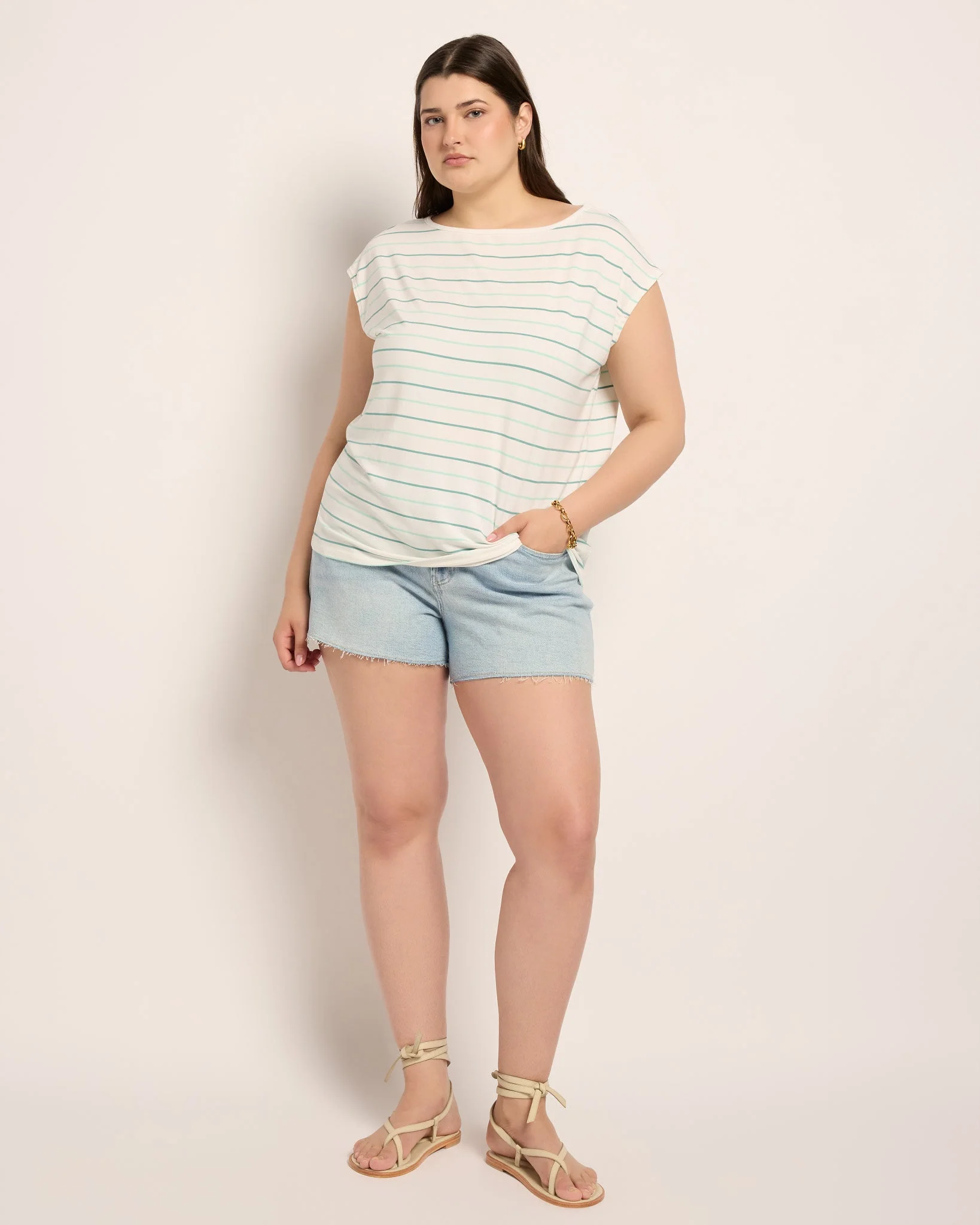 Plus Size Brentwood Striped Tee - Image 7