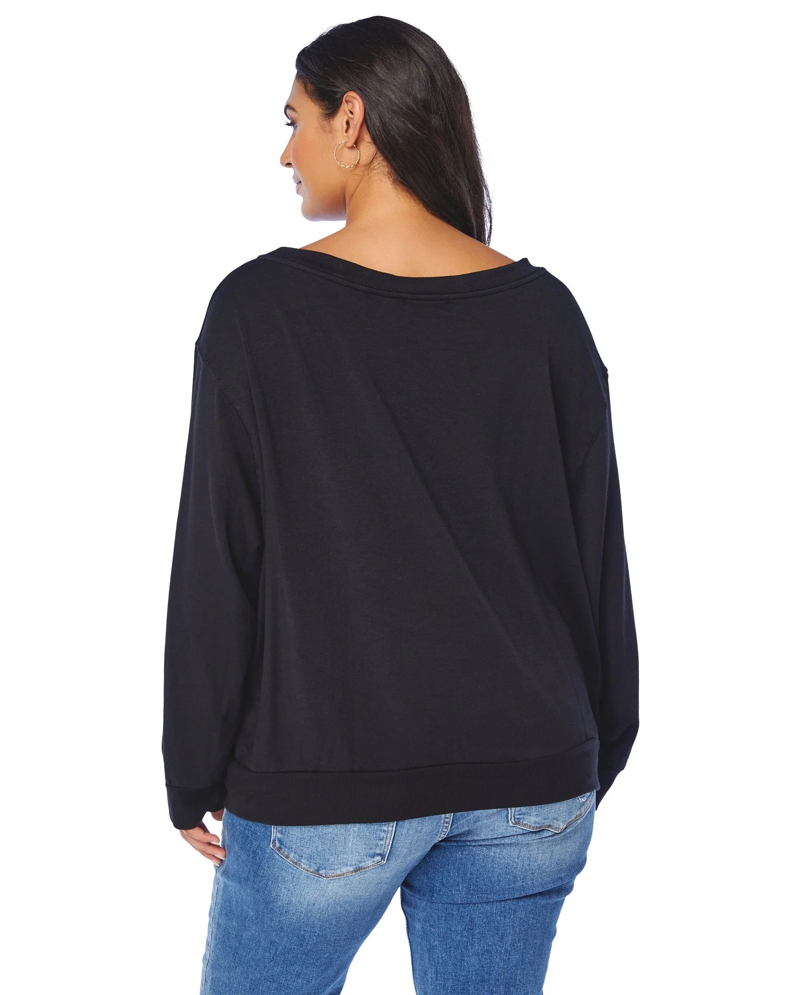 Plus Size Brooksville One Shoulder Sweatshirt - Image 6