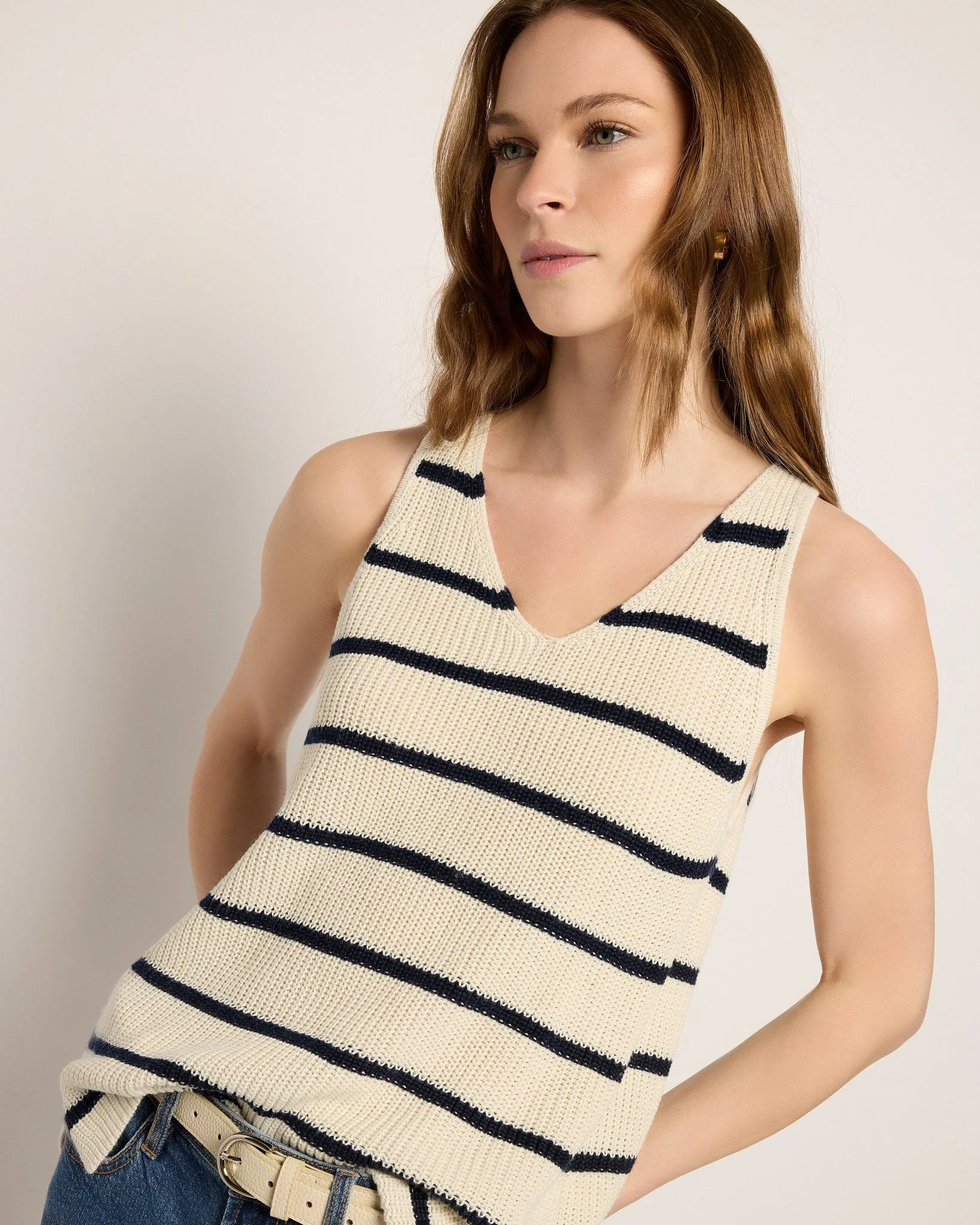 Coastal Striped Sweater Tank - Image 8