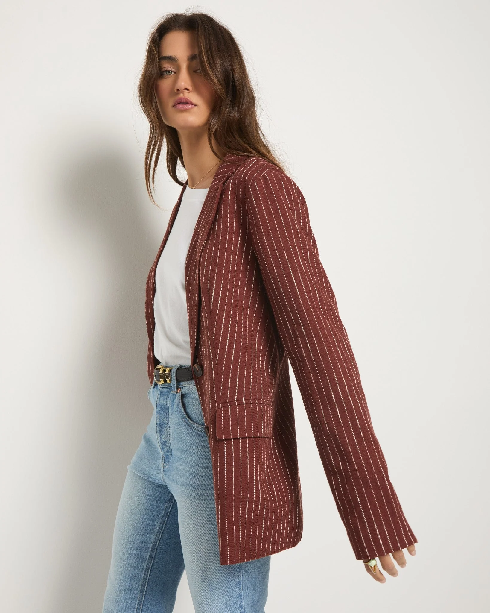Marina Linen Blend Blazer - Image 9