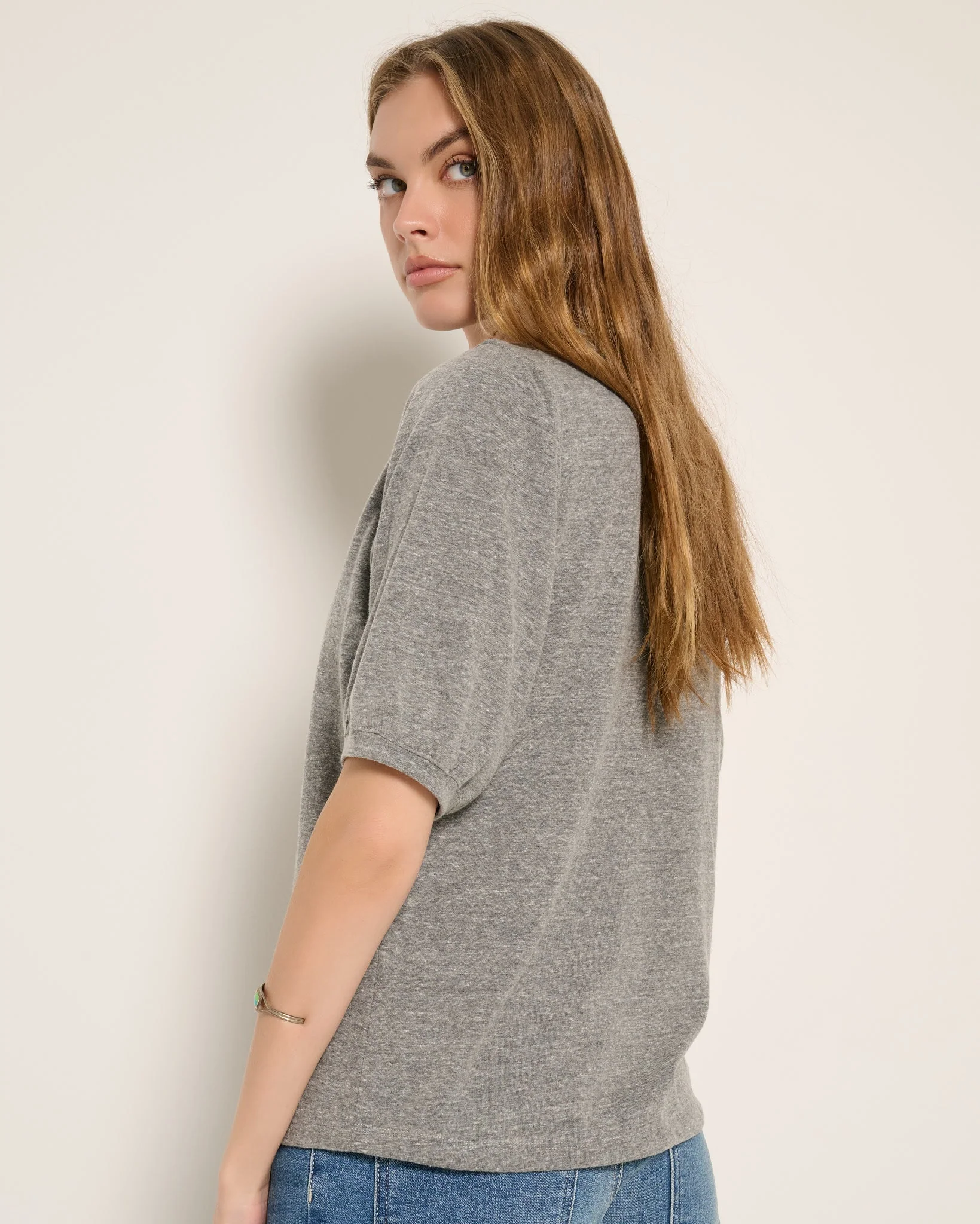 Meadow Shirred Sleeve Tee - Image 2