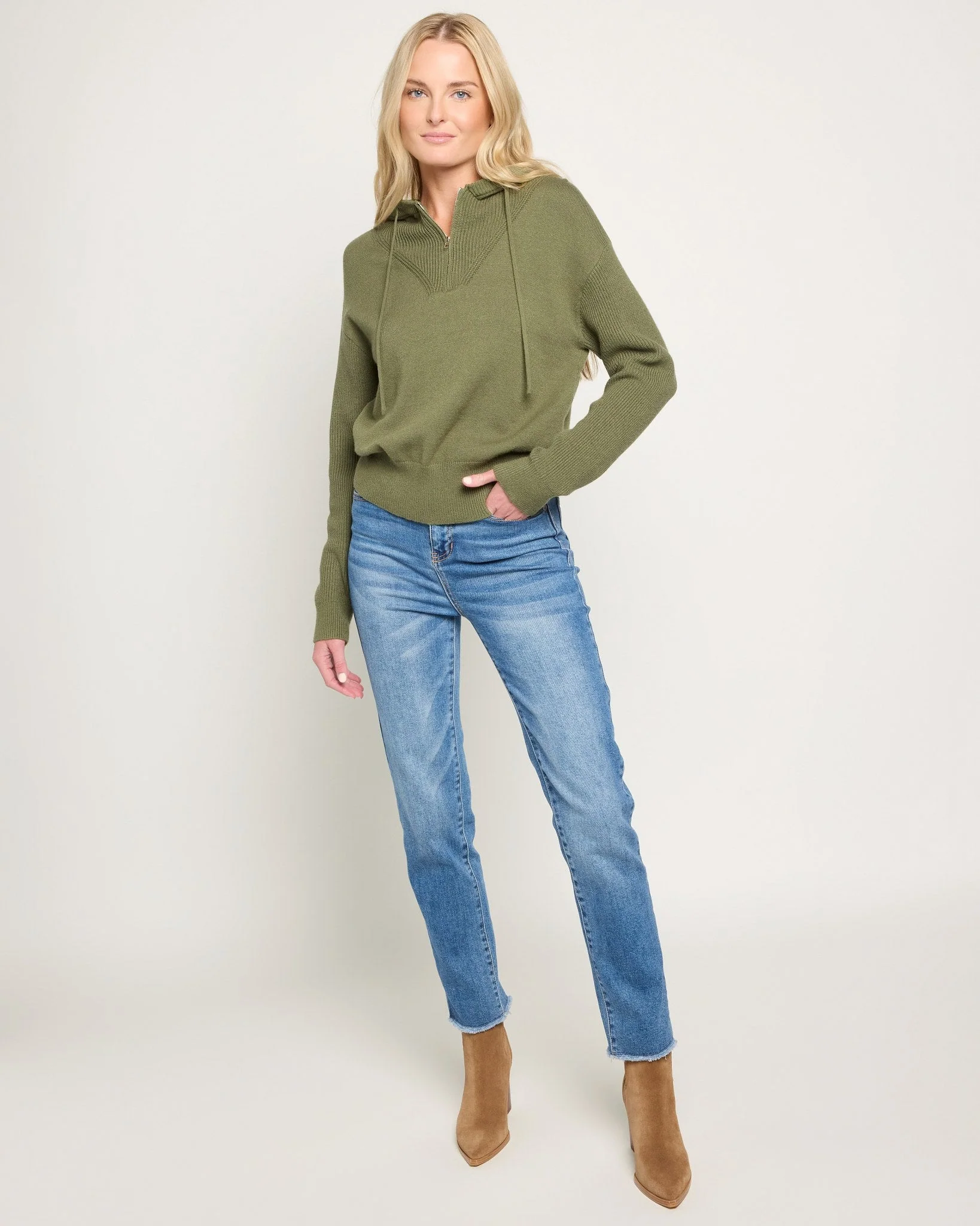 Ojai Half Zip Hooded Sweater - Image 4