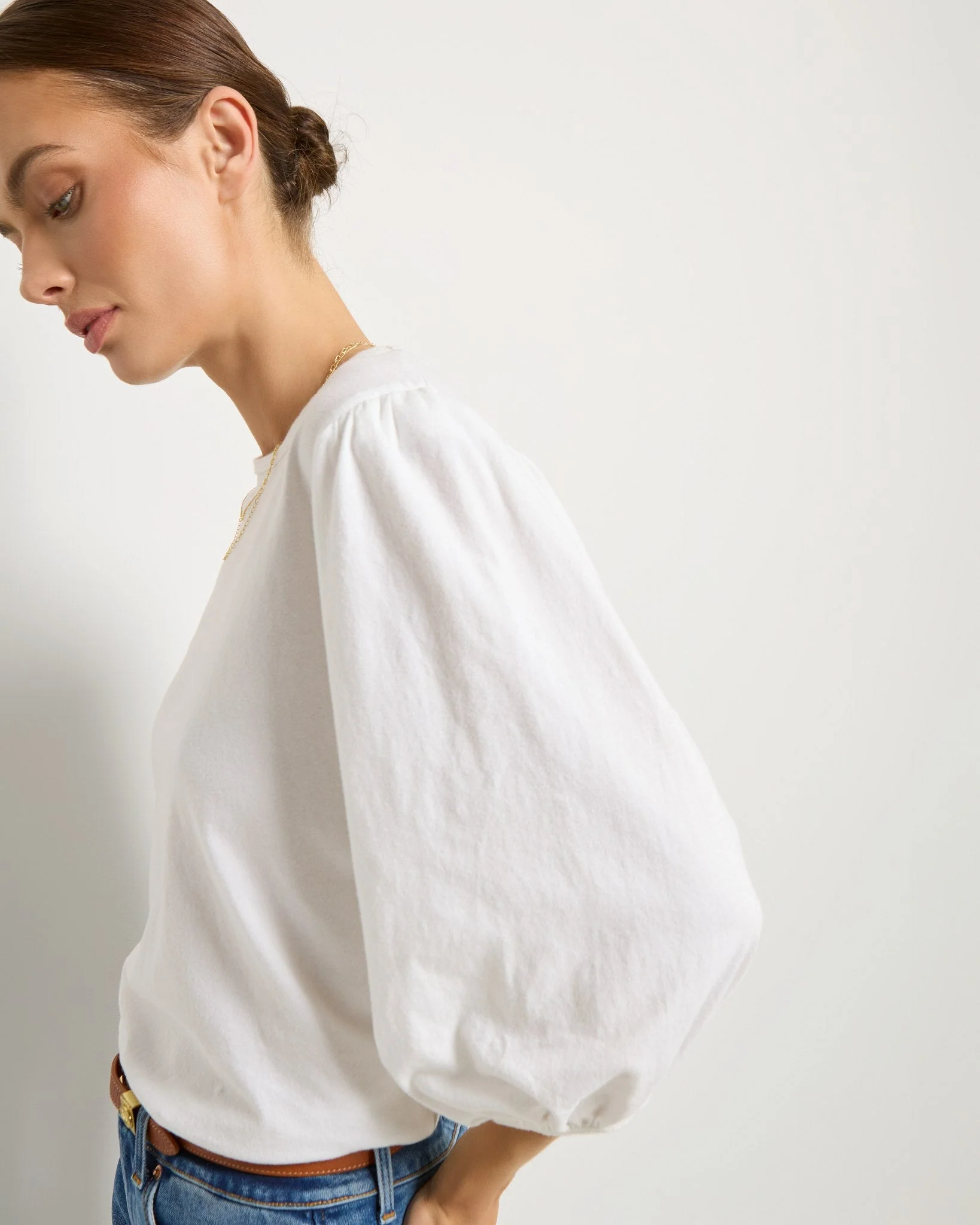Orchid Peasant Sleeve Top - Image 3