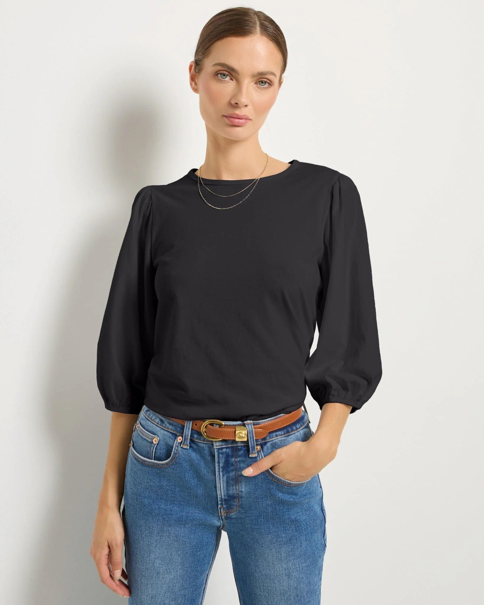 Orchid Peasant Sleeve Top - Image 6