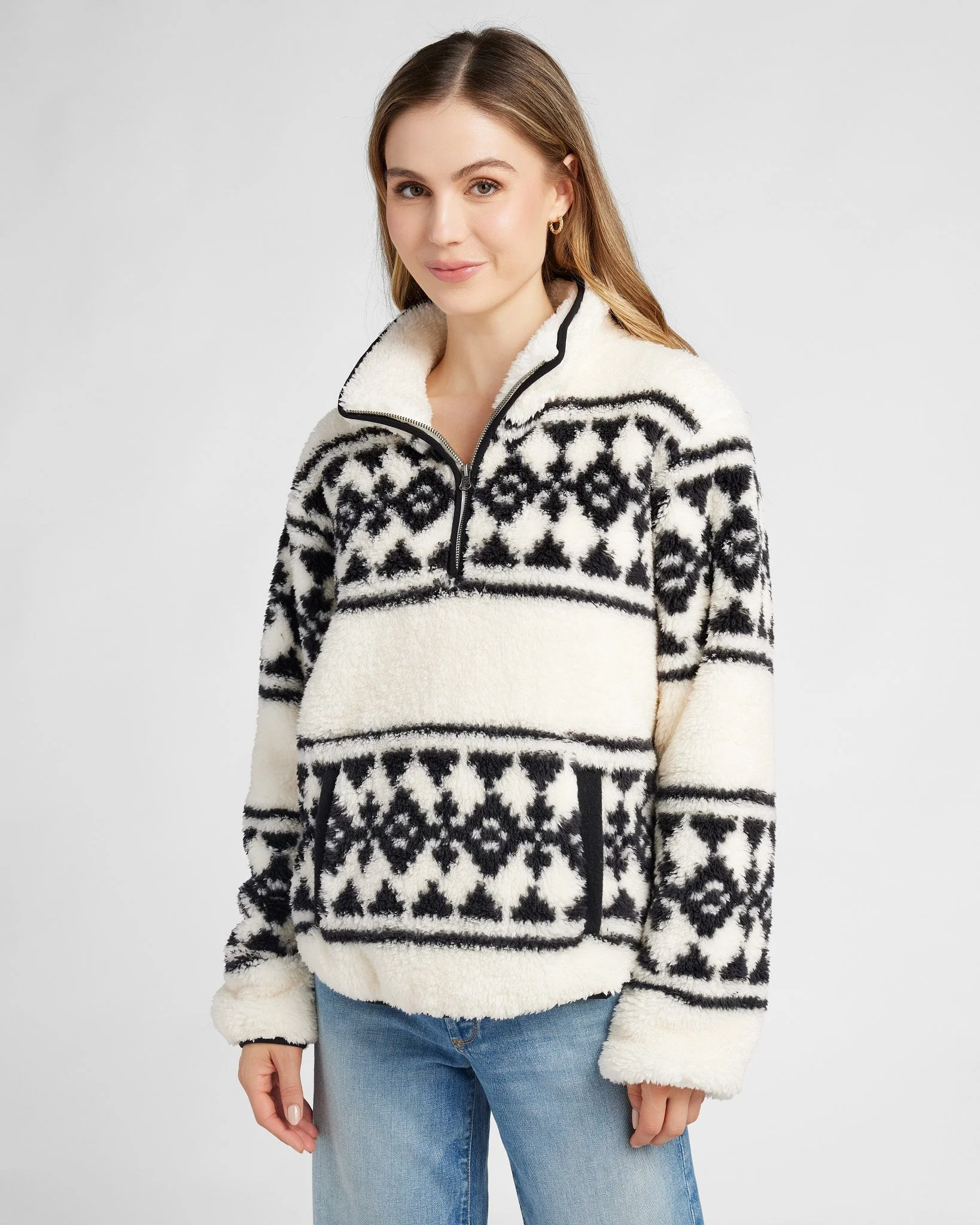 Printed Sherpa Quarter Zip - Image 5