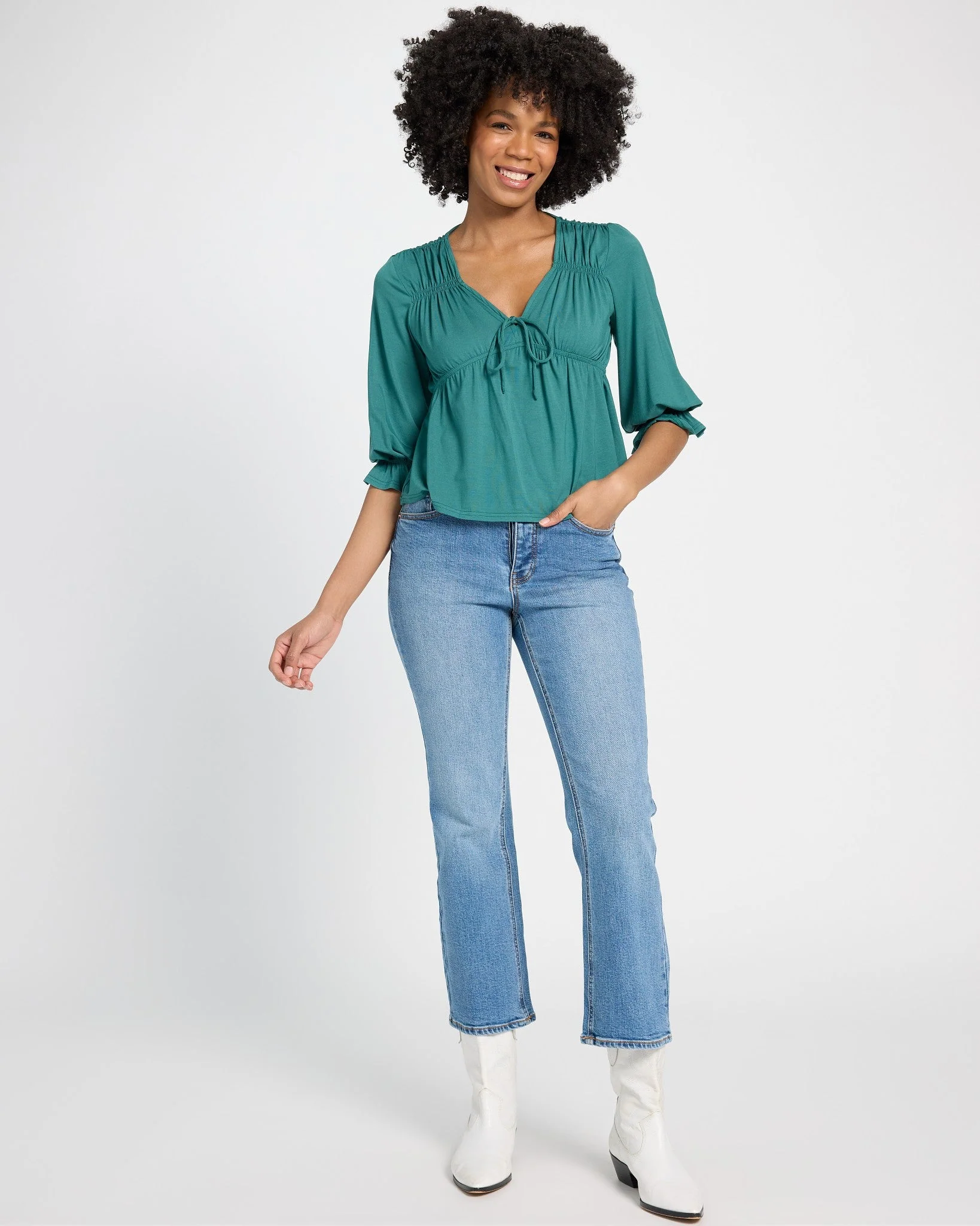 Sailwind V-Neck Ruffle Top - Image 4