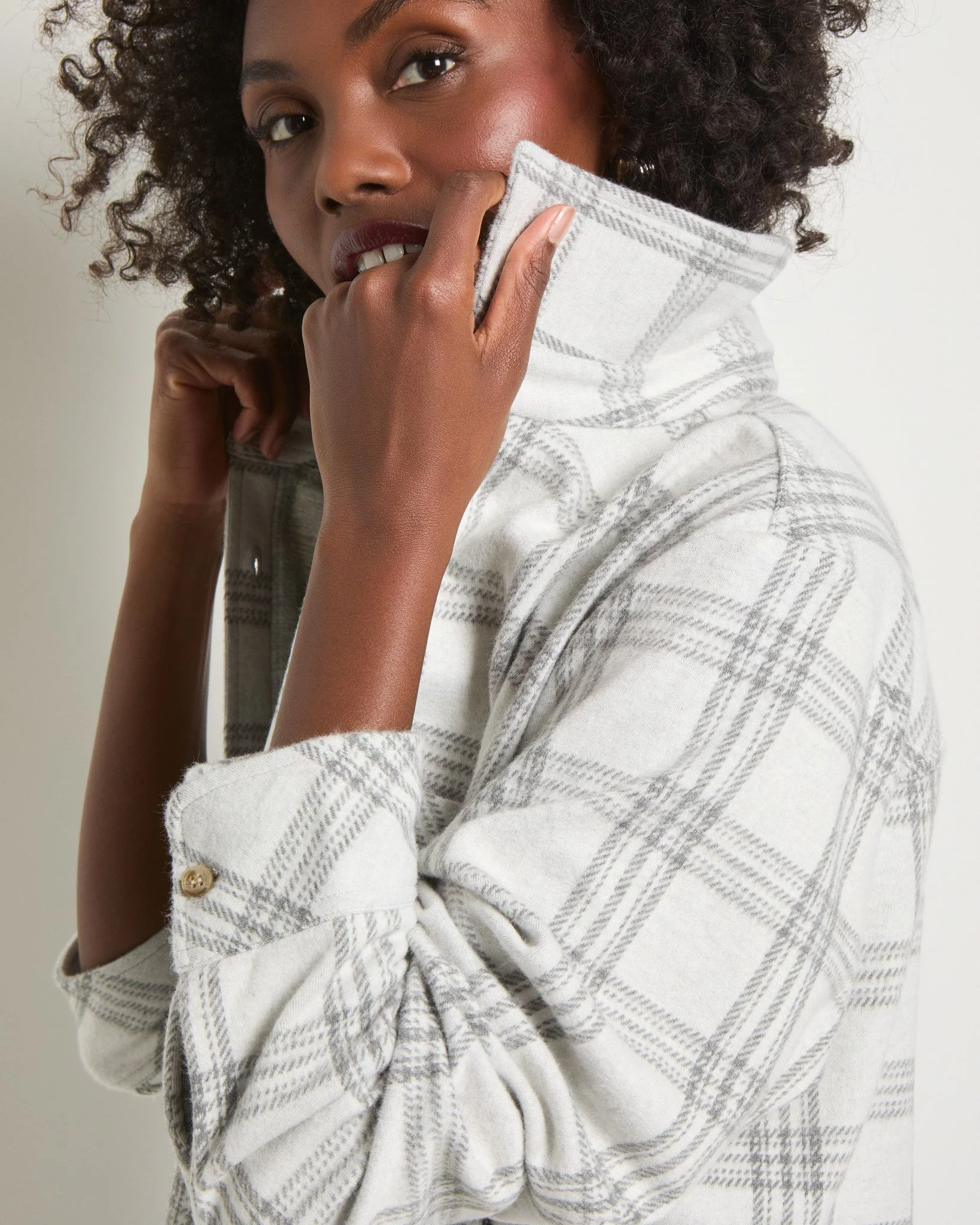 Sunset Plaid Knit Top - Image 7