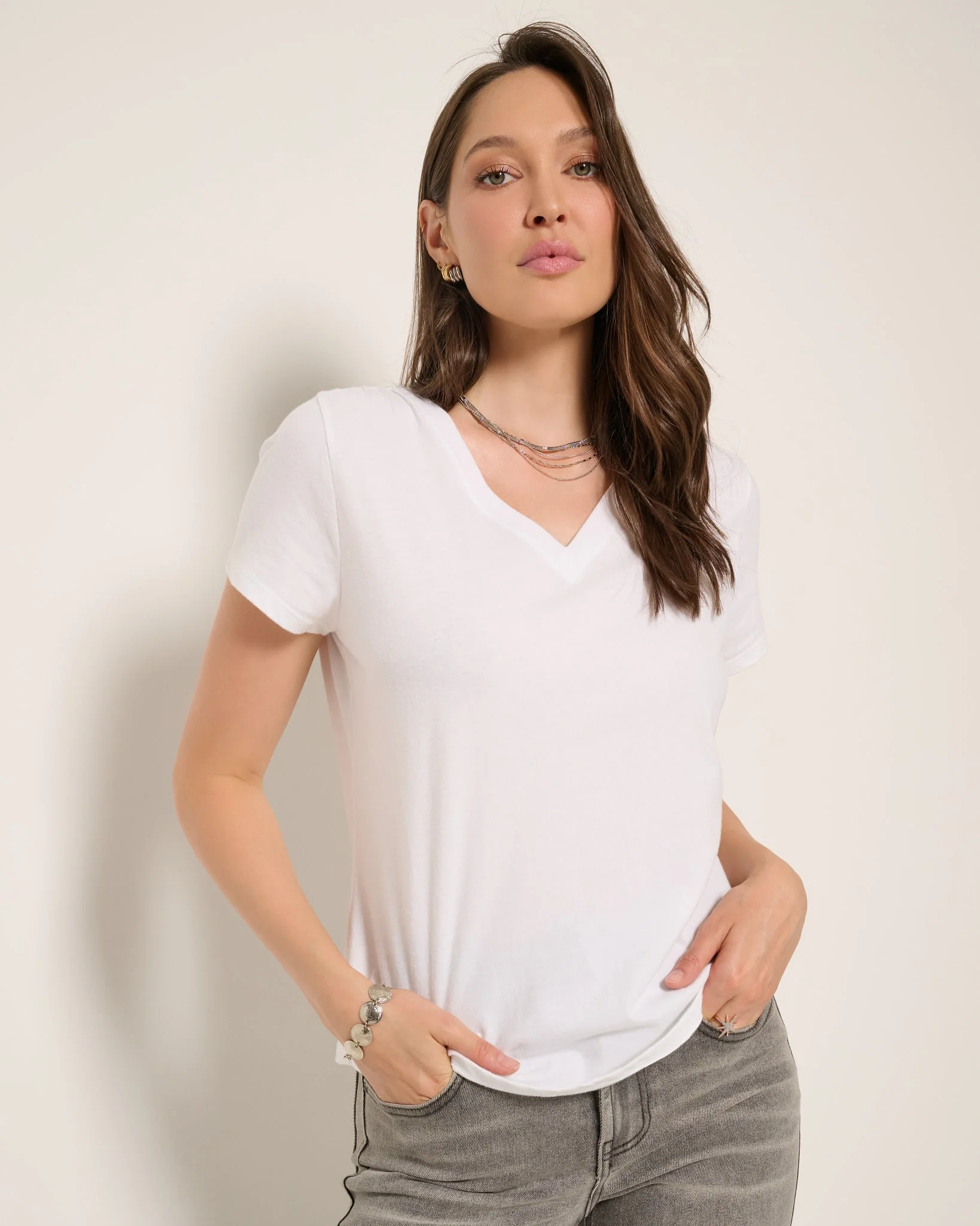 Waves V-Neck Tee